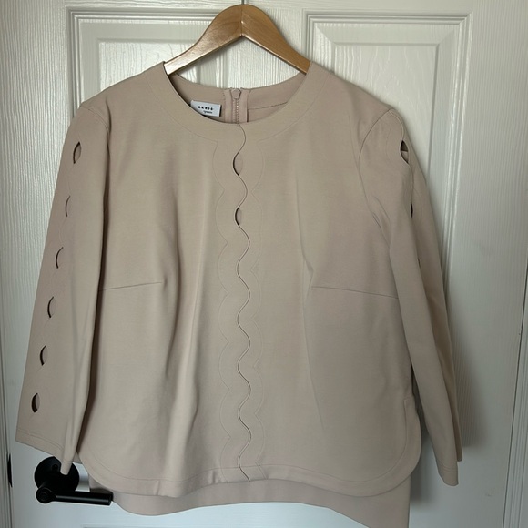 Two-piece blush top and skirt - Picture 1 of 9